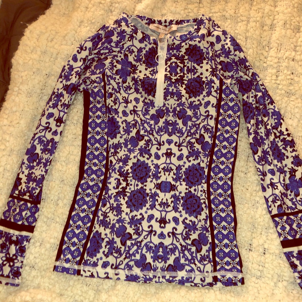 Nanette Lepore Blue White Rashguard